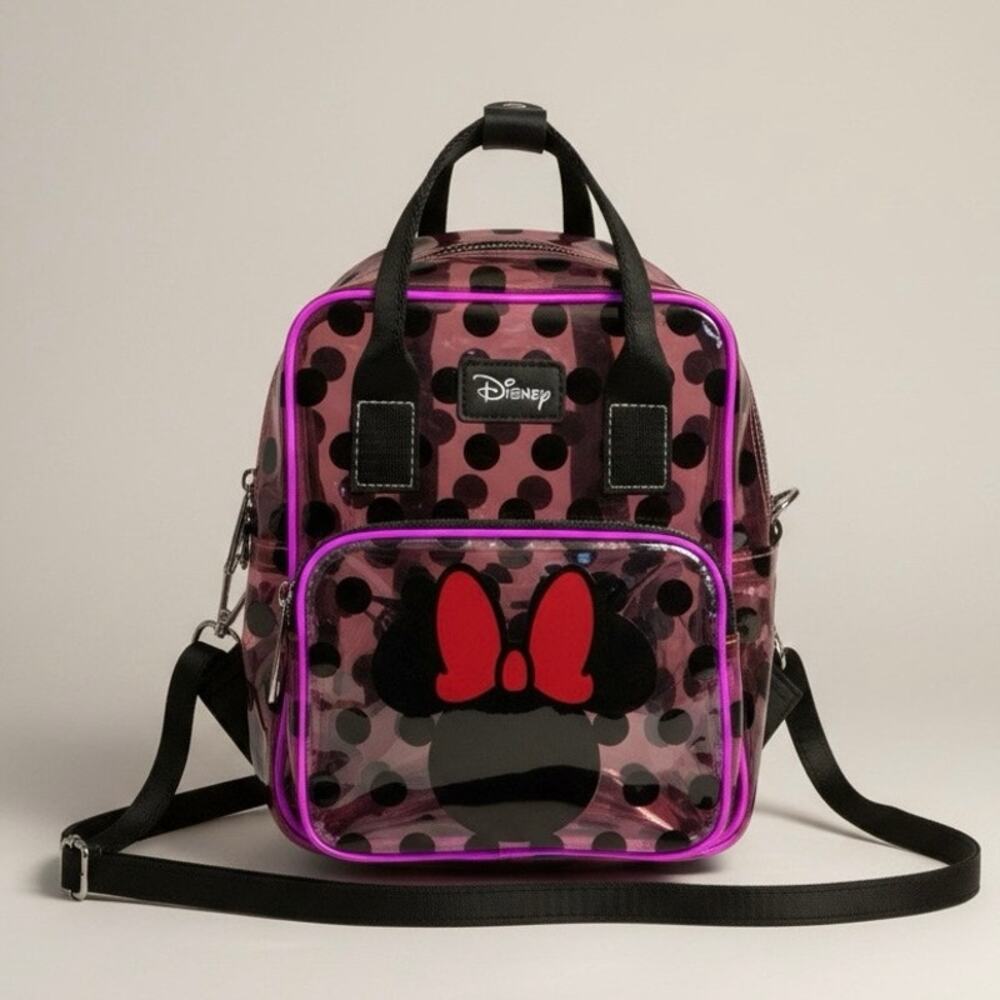 NWOT Buckle Down Disney Minnie Mouse Light Up Transparent Crossbody Bag